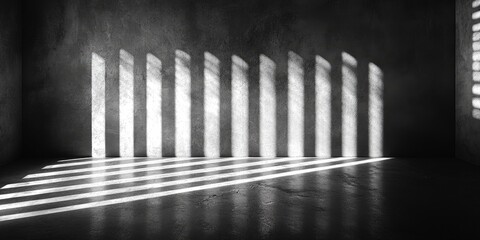 Poster - Light and Shadow Play in Empty Room
