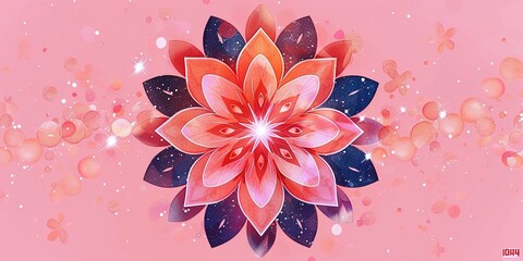 Sticker - flower background