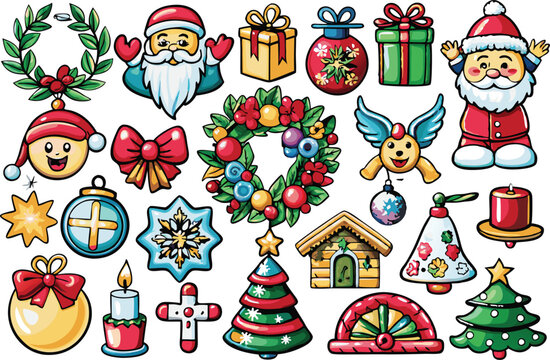 Christmas elements vector