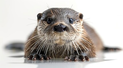 Sticker - Close-up Portrait of a Curious Otter