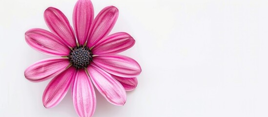 Canvas Print - flower head of stock on a white background. Copy space image. Place for adding text and design