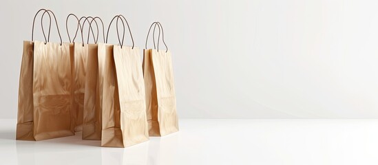 Poster - paper shopping bags isolated on a white background. copy space image. place for adding text and desi