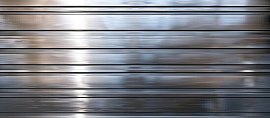 Canvas Print - Stainless steel wall featuring horizontal lines Background texture. Copy space image. Place for adding text and design