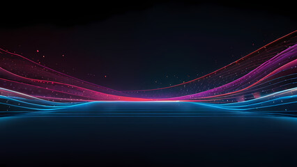 Wall Mural - flat vector background showcasing wavy laser beams flowing across the scene