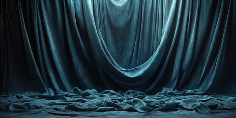 Sticker - Dramatic Velvet Drapes with a Dramatic Lighting