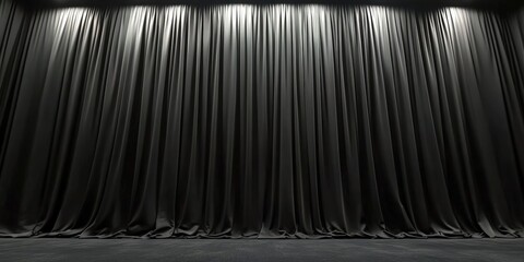 Wall Mural - Black Curtains Stage