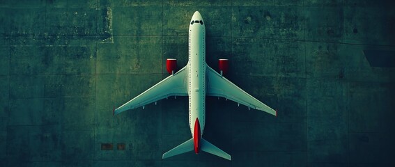 From above, a view of the busy airport and city skyline