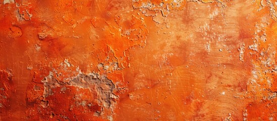 Poster - Orange grunge abstract background texture natural red brown concrete art backdrop and rough plaster cement wall decoration. Copy space image. Place for adding text and design