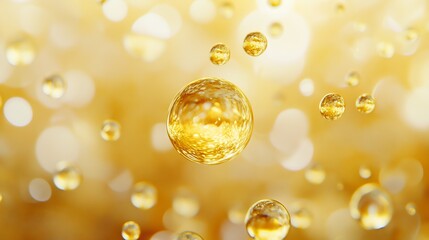 Poster - vibrant oil bubbles float in a translucent container, creating a stunning visual dance of light and 