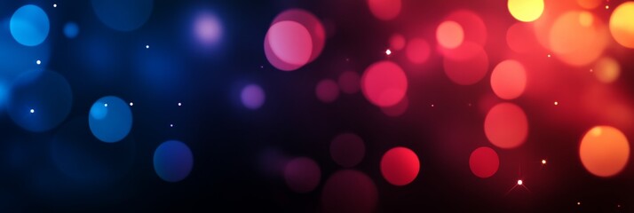 Wall Mural - Abstract Bokeh Background with Blue and Red Lights - A captivating abstract background featuring a blend of blue and red bokeh lights, symbolizing energy, passion, creativity, and a vibrant atmosphere