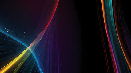 Wall Mural - flat vector background showcasing wavy laser beams flowing across the scene