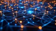 © Tida - Abstract Digital Network Connection Concept - An abstract concept of digital network connections, highlighting the flow of data and information with glowing blue and orange nodes symbolizing interconn