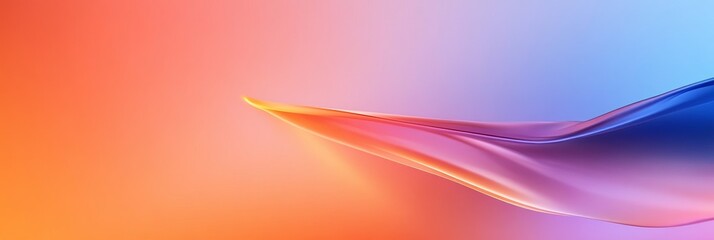 Poster - Abstract Gradient Background with Curved Shape - An abstract image featuring a curved shape against a gradient background, symbolizing fluidity, transition, movement,  harmony, and abstract art.