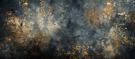 Poster - Abstract grunge art decorative design featuring a dark stucco concrete background with a distinctive wall texture. Copy space image. Place for adding text and design