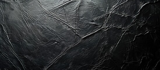 Poster - black leather textured background elegant black background. copy space image. place for adding text 
