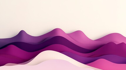 Poster - Abstract Purple and Pink Wave Background - An abstract background with purple and pink wavy shapes, symbolizing flow, movement, dynamism, energy, and creativity.