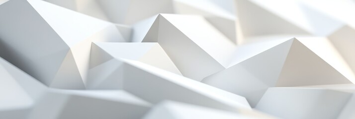 Poster - Abstract White Geometric Background - A close-up image of abstract geometric shapes, representing modern design, minimalist aesthetics, clean lines, simple elegance, and spatial organization.