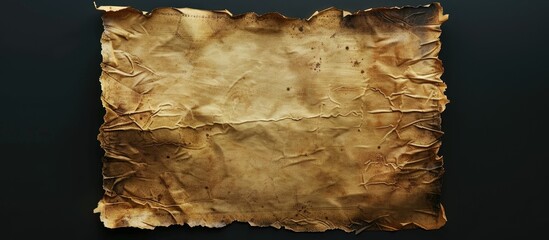 Poster - aged paper note executed in an old and dark style. copy space image. place for adding text and desig