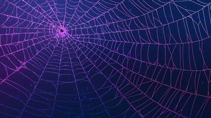 Intricate Spiderweb Under a Starry Sky