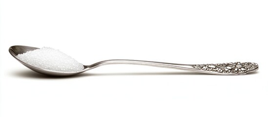 Spoonful of Sugar on White Background