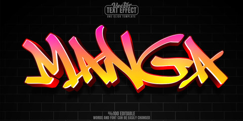Poster - street editable text effect, customizable graffiti and urban 3d font style