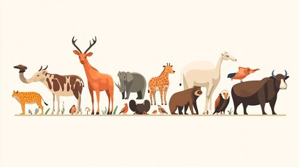  Wild Animal Illustration: A Diverse Collection of African Wildlife