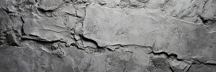 Poster - Rough Grey Stone Texture Background - A close-up of a rough, grey stone texture, showing the natural patterns and cracks in the surface. This image symbolizes strength, durability, and natural beauty.