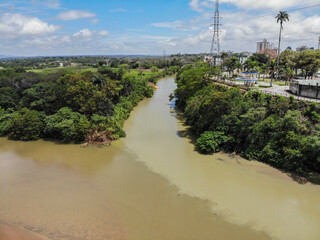 Meeting of water of two rivers