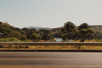 view of the landscape from the street