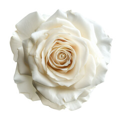 Wall Mural - isolated white rose, close-up of flower	
