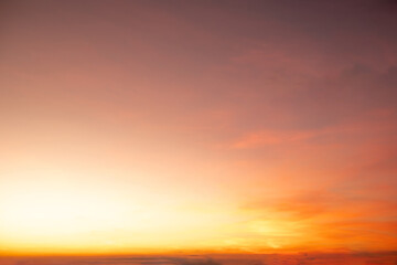 Wall Mural - beautiful , luxury soft gradient orange gold clouds and sunlight on the blue sky perfect for the bac