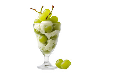 Wall Mural - set of Green grapes ice cream