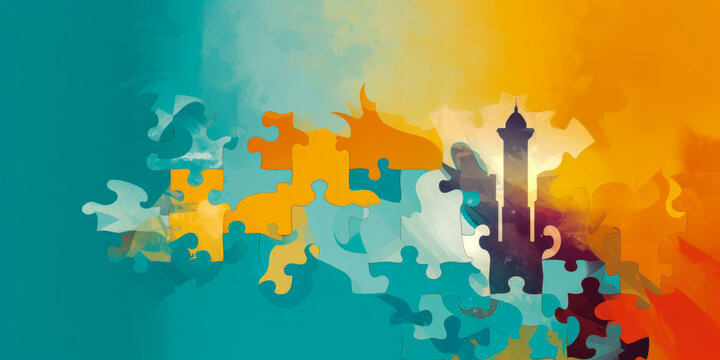 A minimalist background with shapes and colors