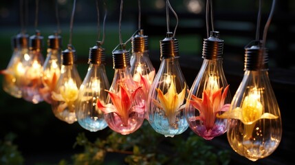 Sticker - bulbs in the wind HD 8K wallpaper Stock Photographic Image  