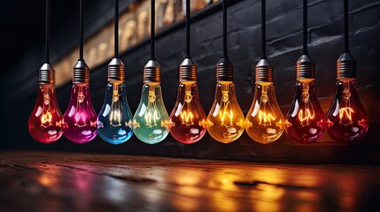 Wall Mural - bulbs on the wall