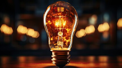 Wall Mural - burning bulb