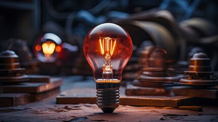 Wall Mural - burning bulb