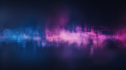 Wall Mural - A blue and purple line with squares and dots
