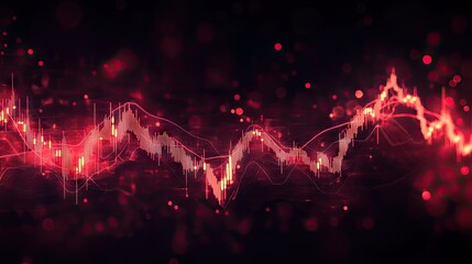 Poster - Candle stick graph chart of stock market investment trading, monotone color, Bullish point, Bearish point. trend of graph. -