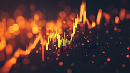 Poster - Candle stick graph chart of stock market investment trading, monotone color, Bullish point, Bearish point. trend of graph. -