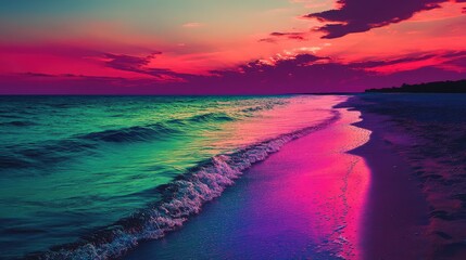 Colorful Sunset Over the Ocean

