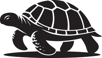 Sea turtle silhouette illustration isolated on a white background