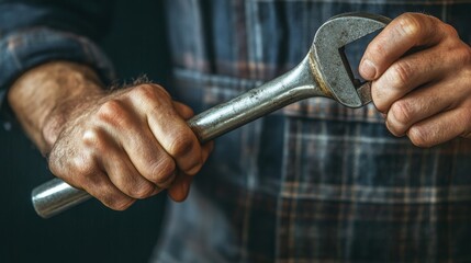 Plumbers use wrenches to repair a water pipe under the sink, illustrating maintenance concepts such as repairing leaks, replacing kitchen sink drains, and cleaning clogged pipes.