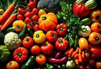 colorful vibrant vegetables arranged eye catching display freshness variety highlighted, rainbow, lgbtq, lgbt, pride, love, equality, artful, appetizing