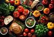 © Yaroslava - vibrant food images showcasing colorful array tasty meals featuring fresh ingredients culinary creations, appetizer, brunch, buffet, chef, cuisine