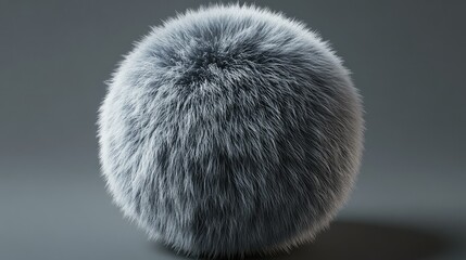 Poster - Fluffy 3D ball with a rich, velvety texture and realistic shading.