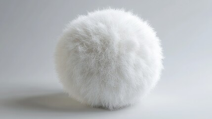 Poster - Fluffy 3D ball with a thick, plush texture and intricate fiber details.