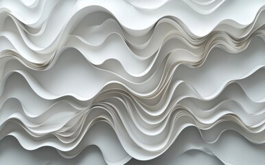 Canvas Print - shadows and light dimension background in white and gray waves. photoshop cs10