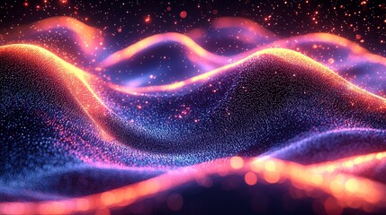 Leinwandbilder - An abstract geometric digital connection structure based on futuristic dots and lines