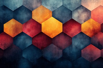 Aufkleber - The artwork depicts a dynamic and colorful geometric pattern with transparent shapes and hues.